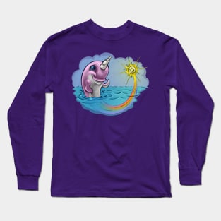 Narwhal Rainbow Sunshine Long Sleeve T-Shirt